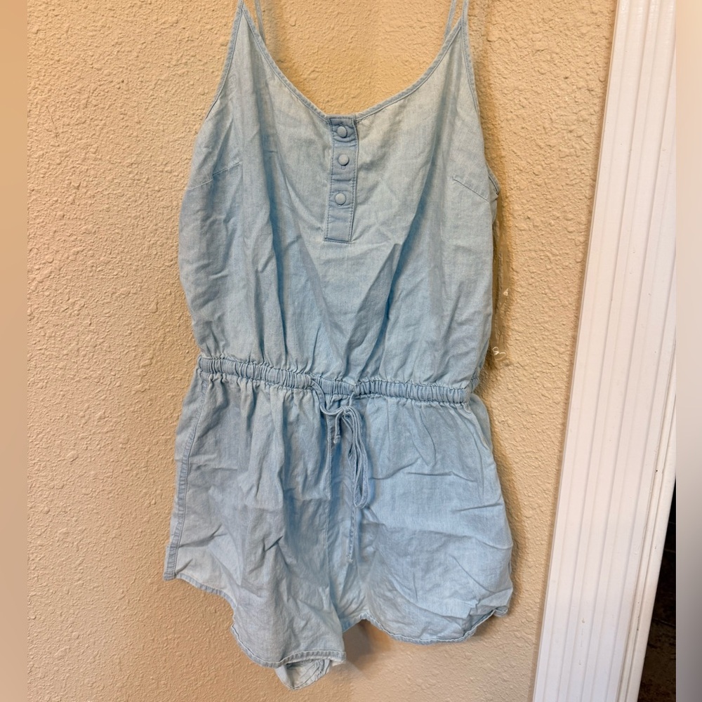 No Boundaries Light Denim Romper